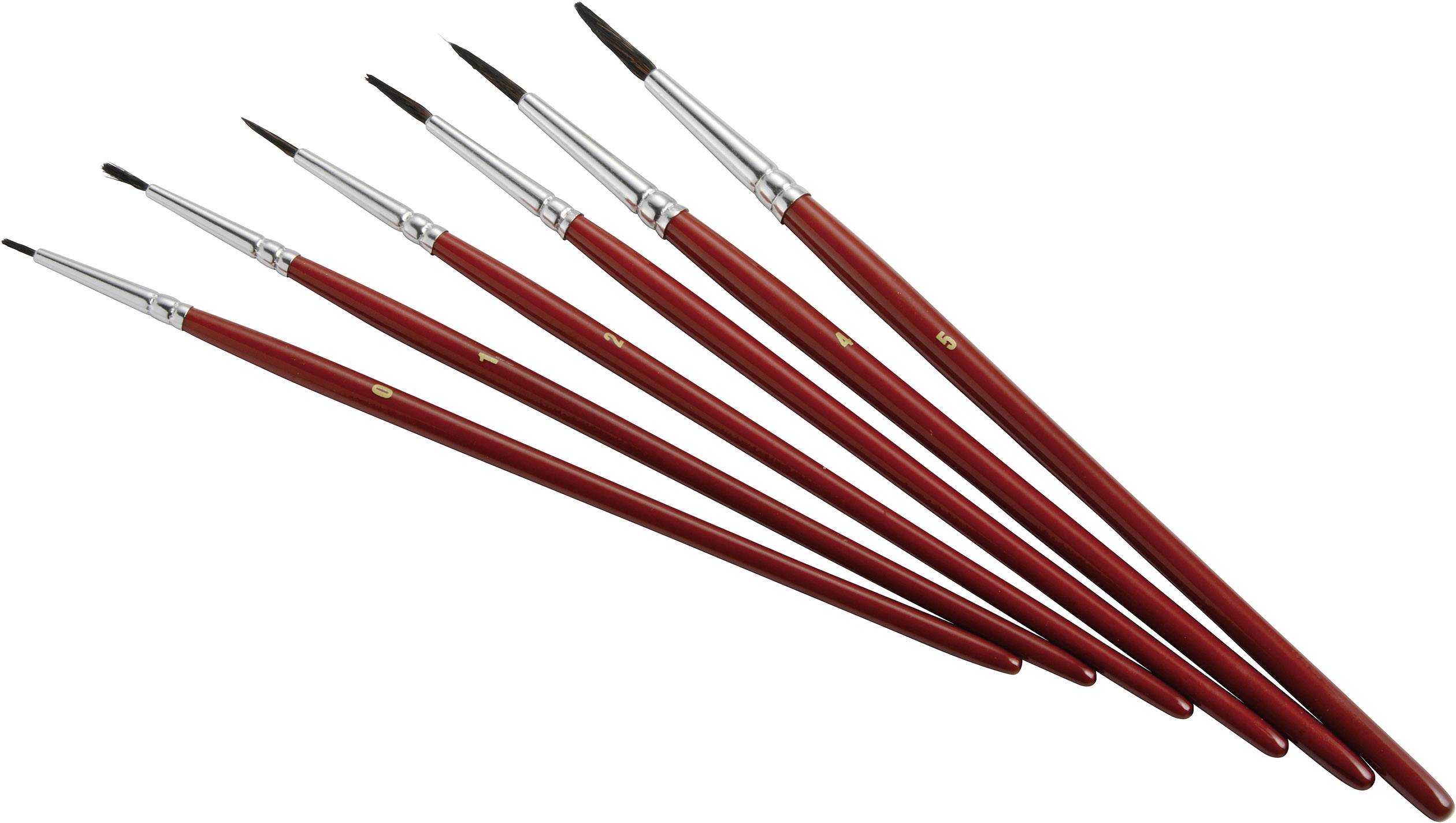 Pinceau modélisme ZAHN Pinsel E10710-02 Poils fins 6 pièces