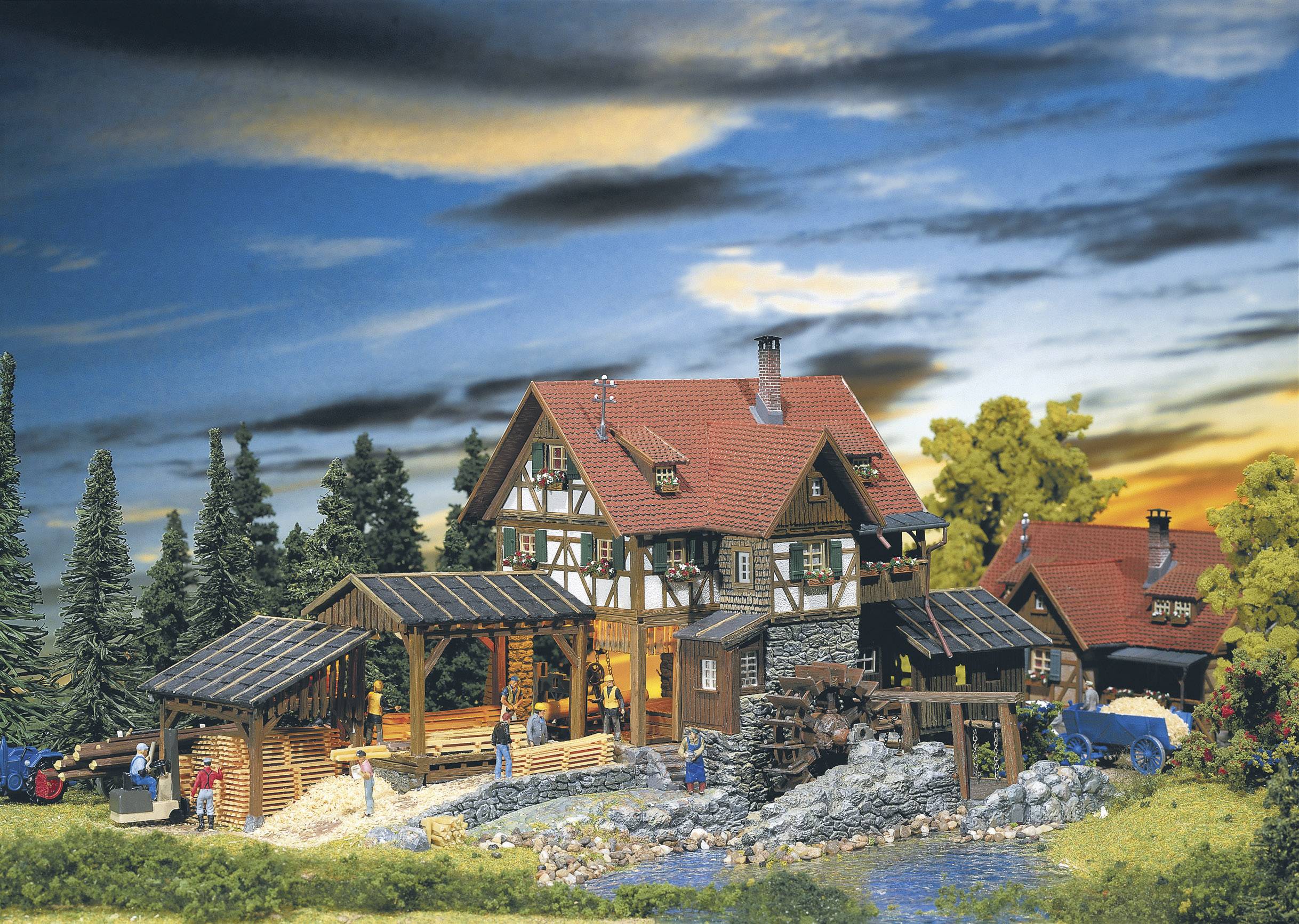 Scierie H0 avec moteur