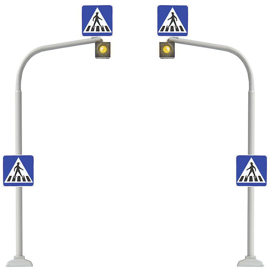 Feu pour passage piéton Busch 5916 H0 jeu de 2 avec passage piéton à appliquer kit 1 pc(s)