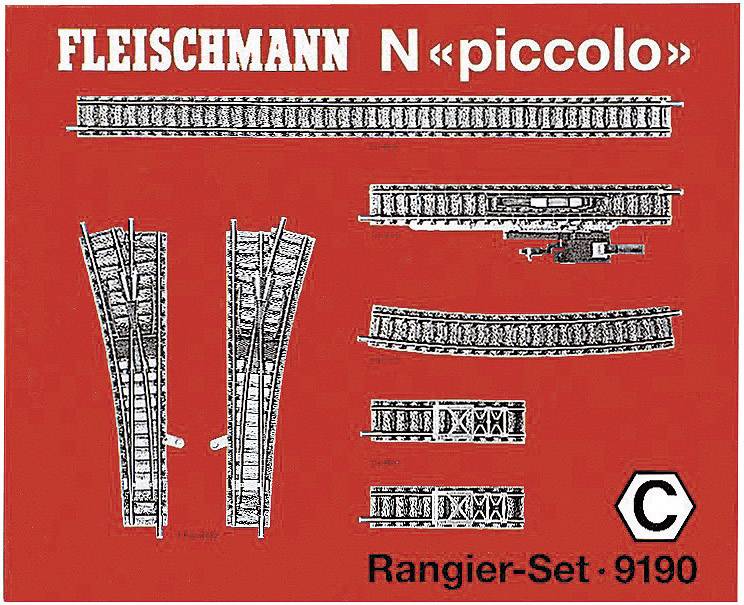 Coffret de complément Fleischmann 9190 (N) Voie Fleischmann piccolo (avec ballast) 1 set