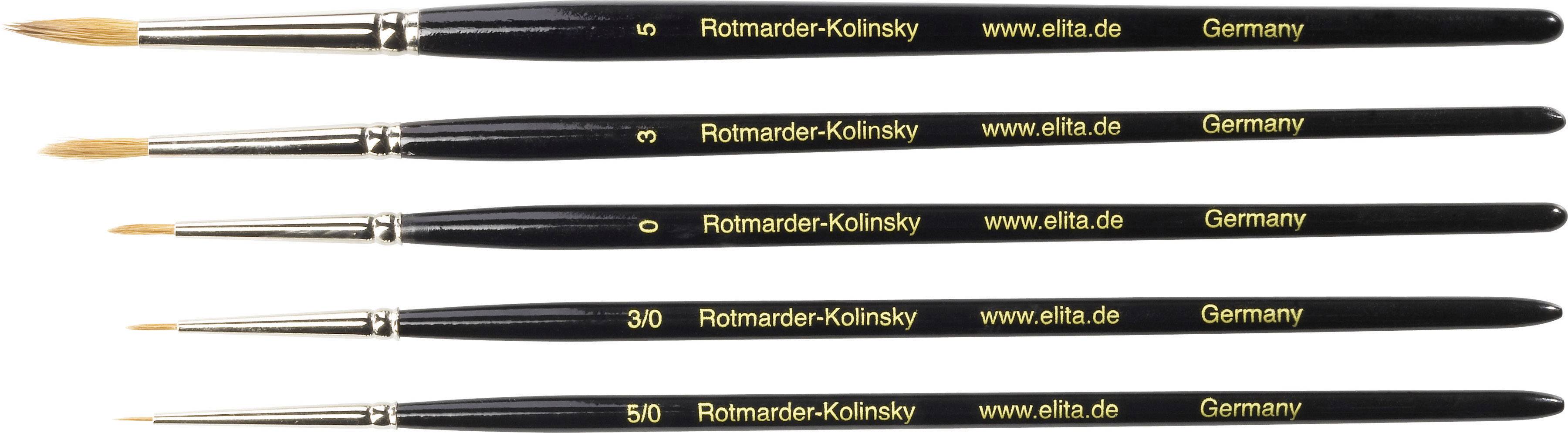 Elita EL108ZZ7 Kolinsky Pinceau artistique Taille du pinceau: 5, 3, 0, 5.0, 3.0
