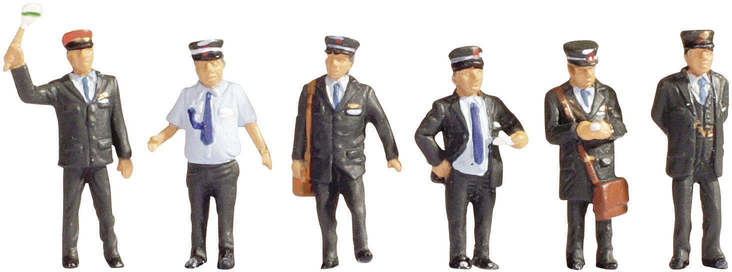 6 Figurines d'officiers de chemin de fer Suisse NOCH 15266 H0