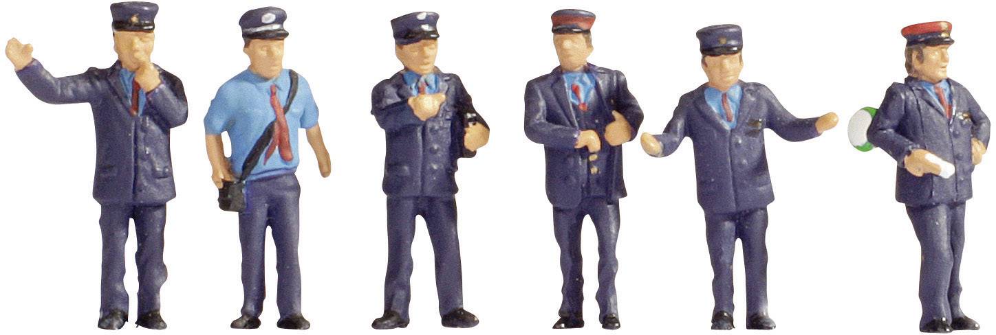 6 Figurines d'officiers de chemin de fer Autriche NOCH 15267 H0