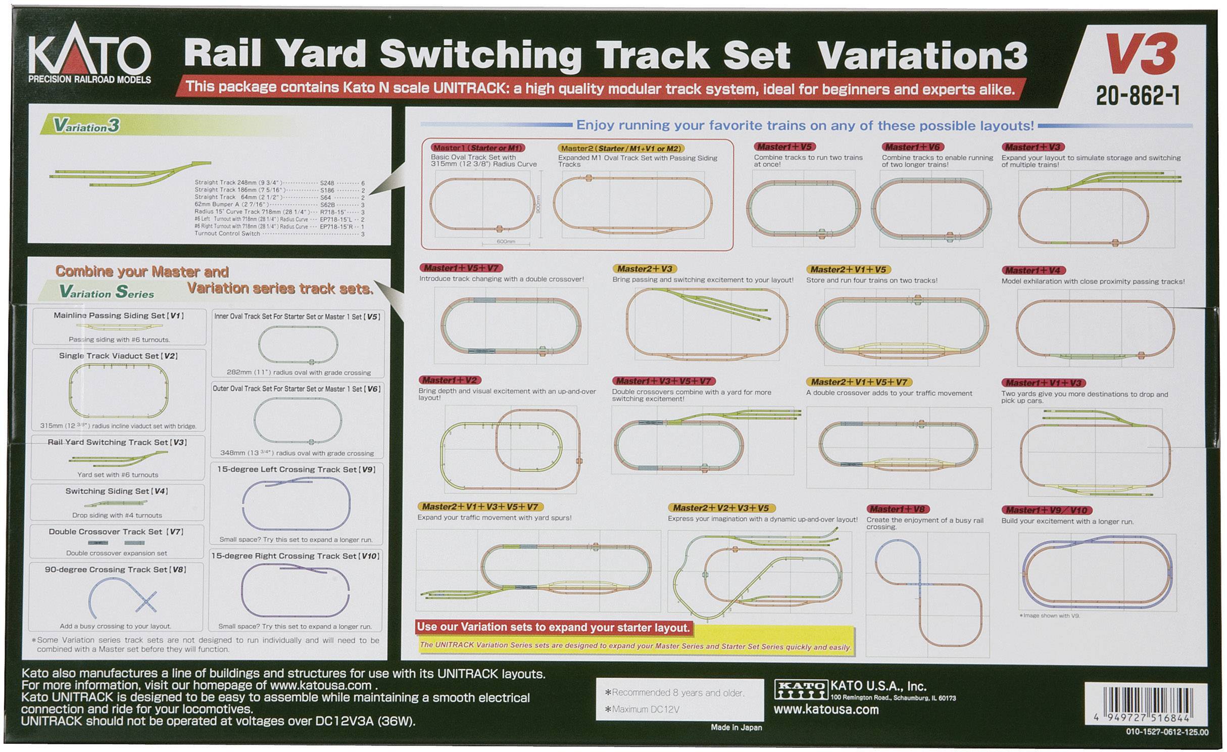 Coffret de complément KATO 7078633 (N) Kato Unitrack 1 set
