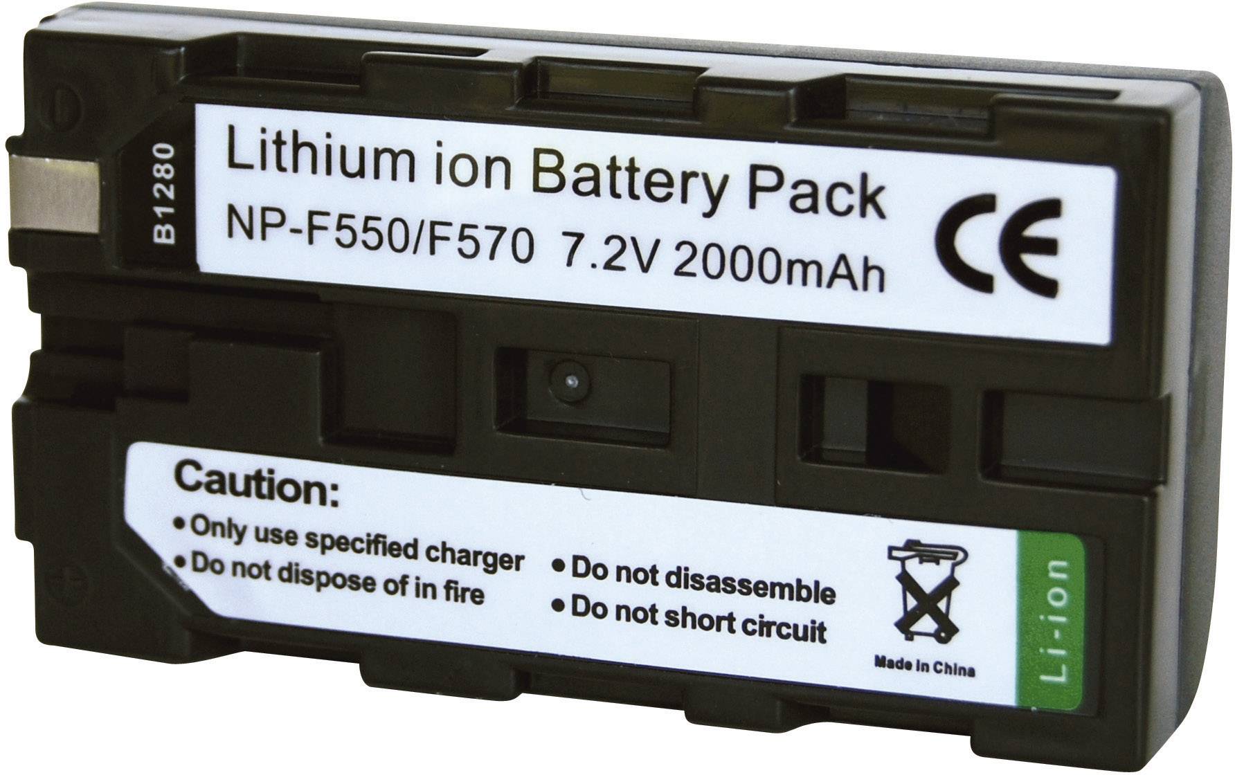 energy 250467 Batterie pour appareil photo Remplace l'accu d'origine NP-F530, NP-F550, NP-F570 7.2 V 2000 mAh