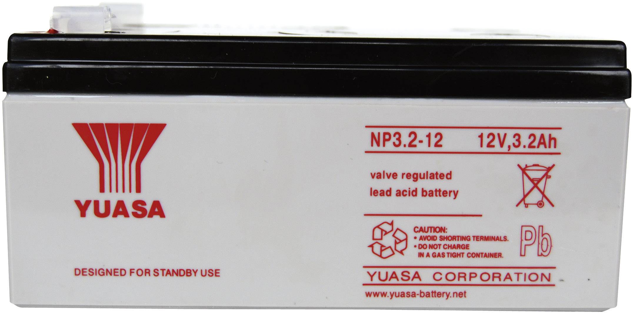 Yuasa NP3.2-12 NP3.2-12 Batterie au plomb 12 V 3.2 Ah plomb (AGM) (l x H x P) 134 x 64 x 67 mm cosses plates 4,8 mm sans entretien