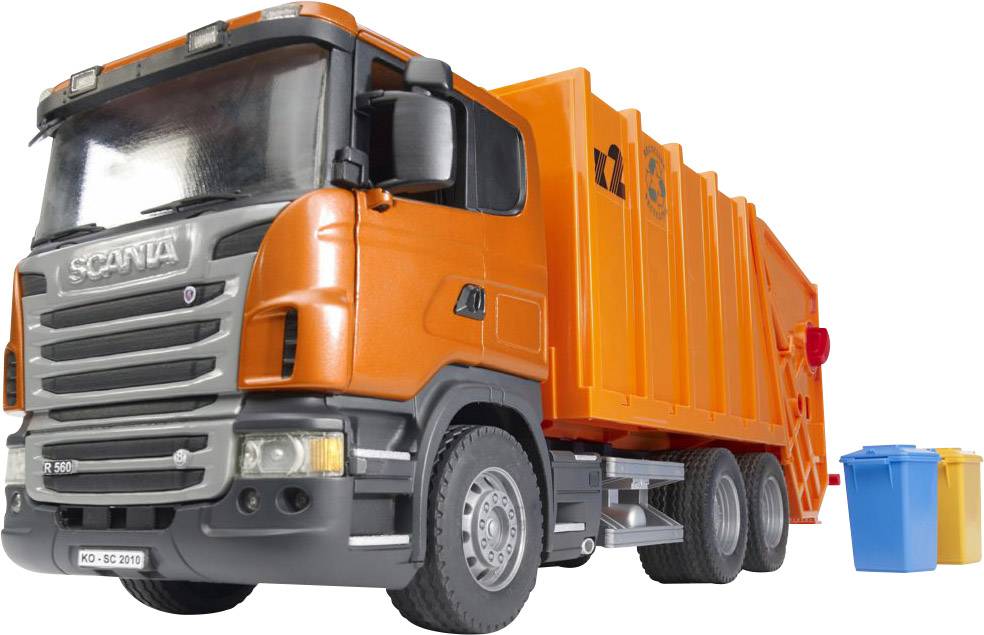 Bruder Scania R-Serie Müll-LKW orange