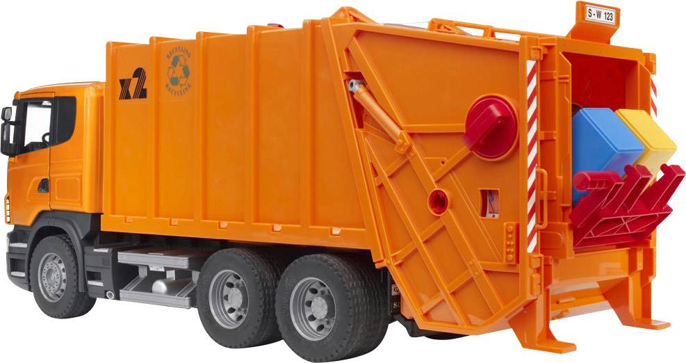 Bruder Scania R-Serie Müll-LKW orange