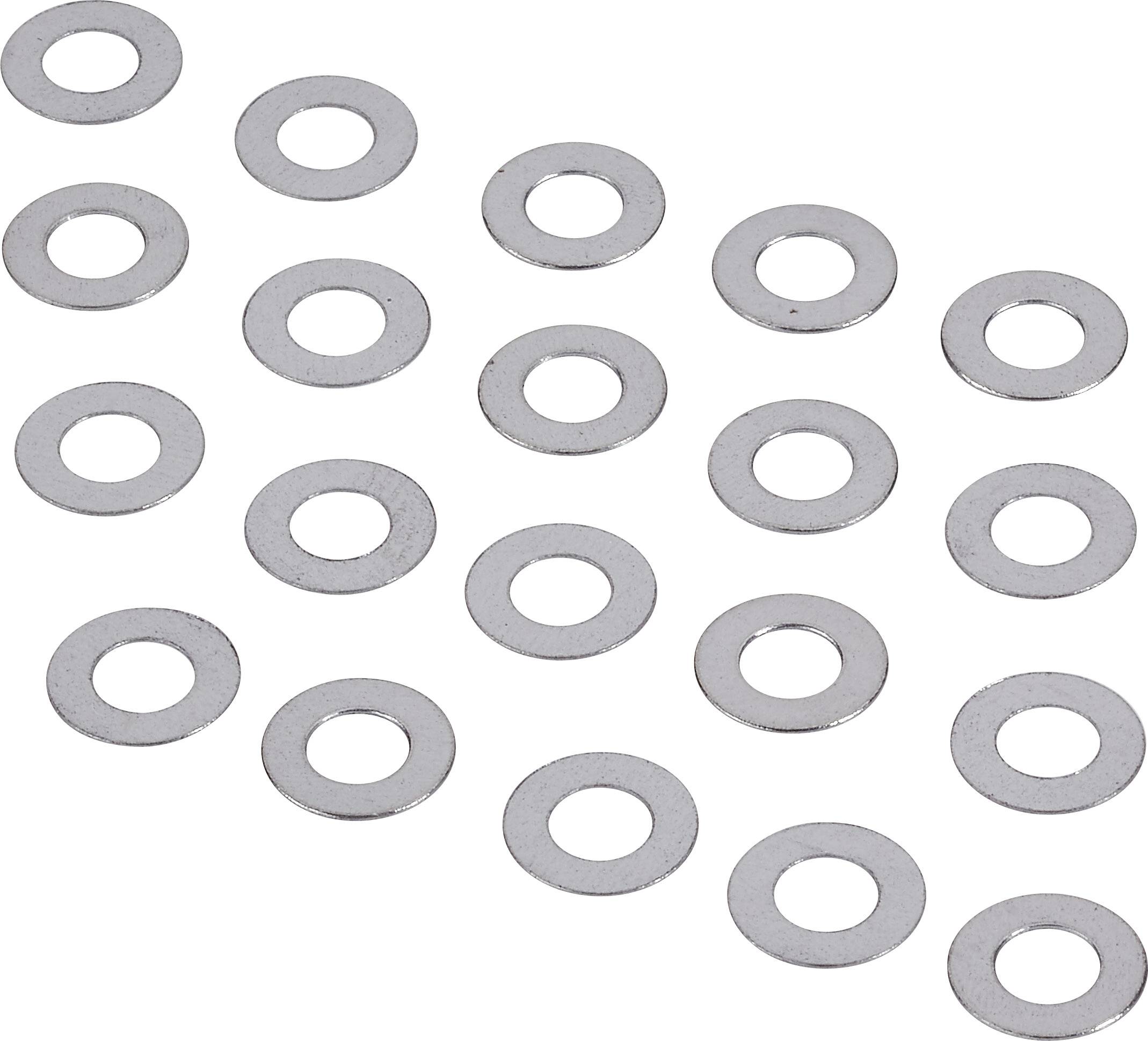 acier Rondelles d'ajustement 3 mm 6 mm 0.2 mm 20 pc(s)