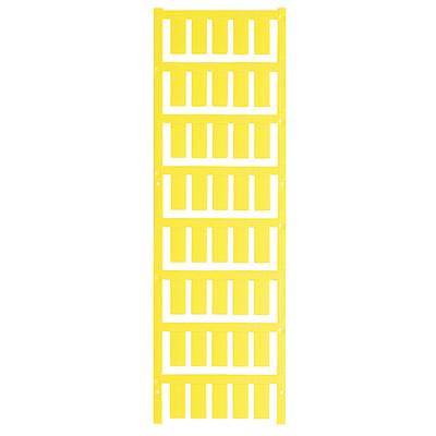 Encart en plastique jaune rectangulaire avec plusieurs fentes, adapté au rangement ou à l'organisation d'objets.