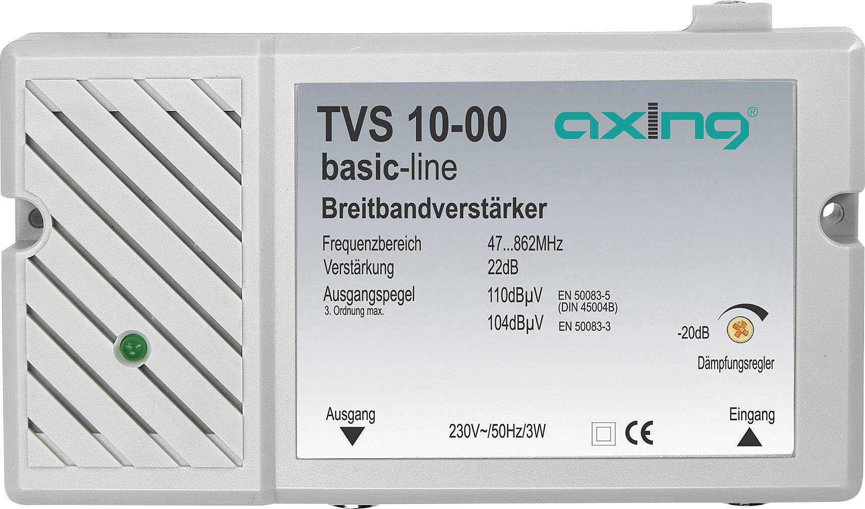 Axing TVS 10 Amplificateur BK, DVB-T 22 dB