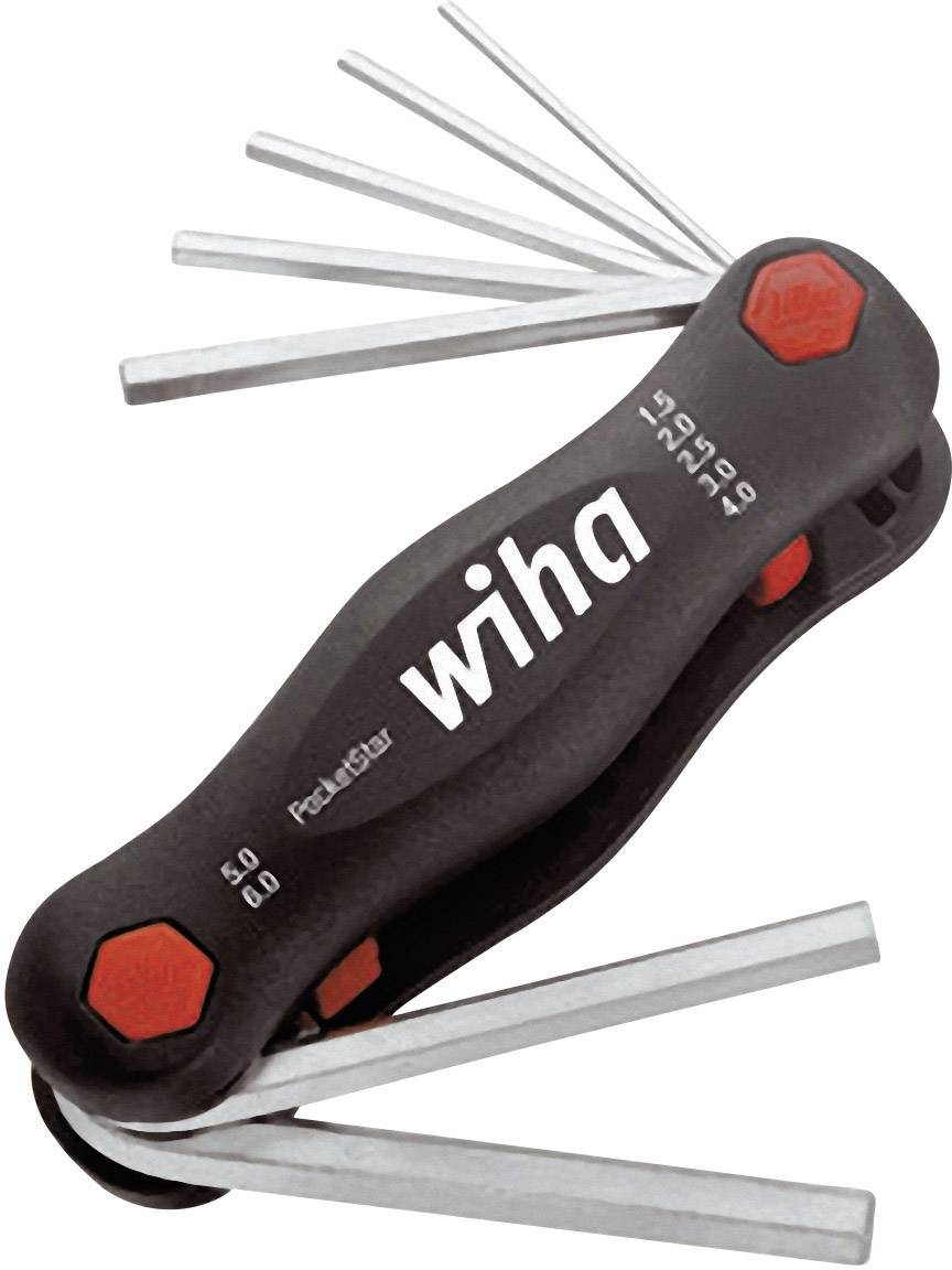 Wiha 6 pans intérieurs Jeu de clés mâles coudées 1.5 mm, 2 mm, 2.5 mm, 3 mm, 4 mm, 5 mm, 6 mm 7 pièces