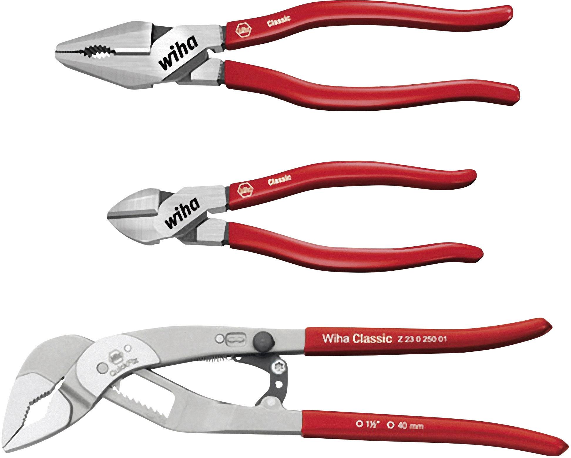 Jeu de pinces Classic Plus, 3 pcs. Set de pinces Wiha 26853