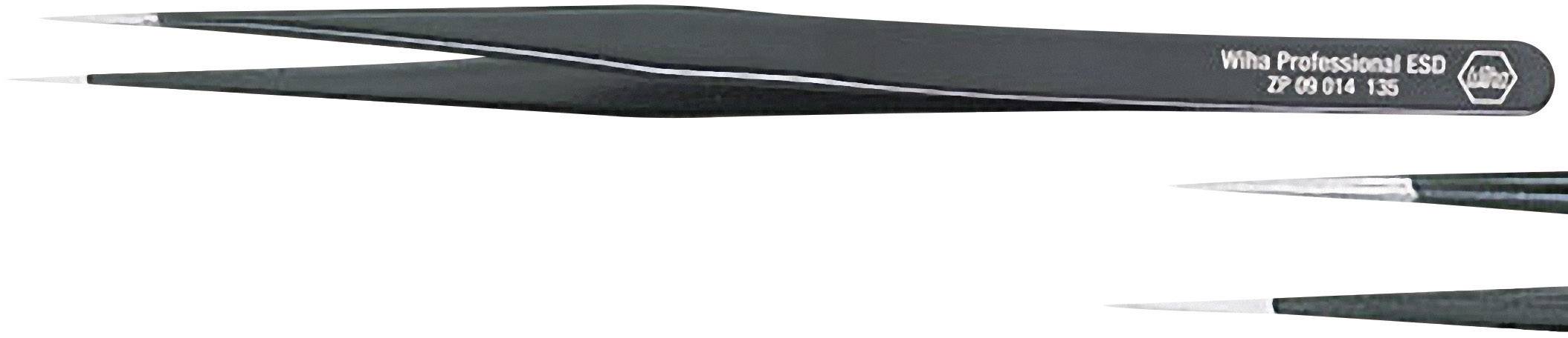 Wiha 32326 Pince brucelle de précision pointue, très étroite, extra-fine 135 mm
