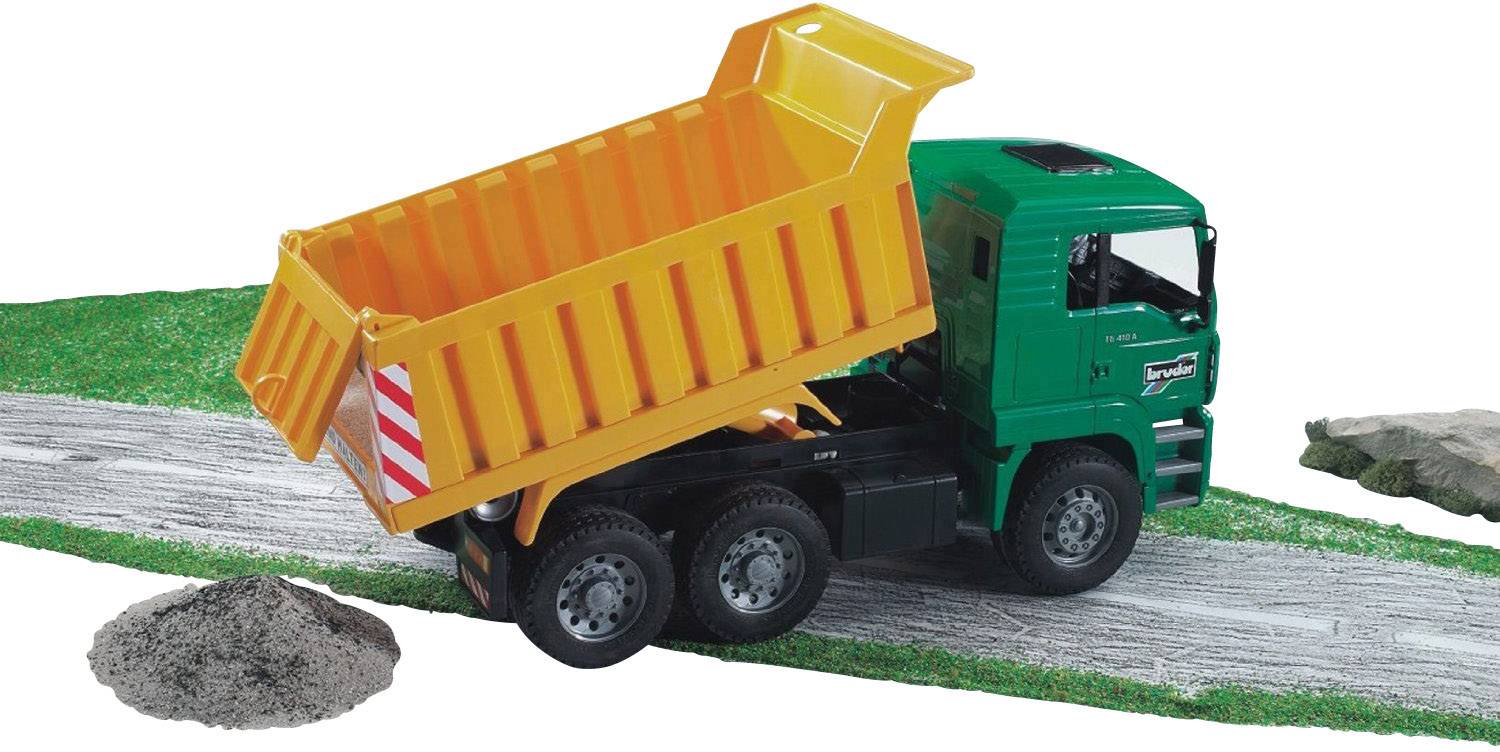 bruder Modèle réduit de véhicule de construction MAN CAMION avec benne basculante modèle fini Modèle réduit d'engin de chantier