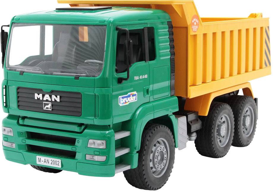 bruder Modèle réduit de véhicule de construction MAN CAMION avec benne basculante modèle fini Modèle réduit d'engin de chantier