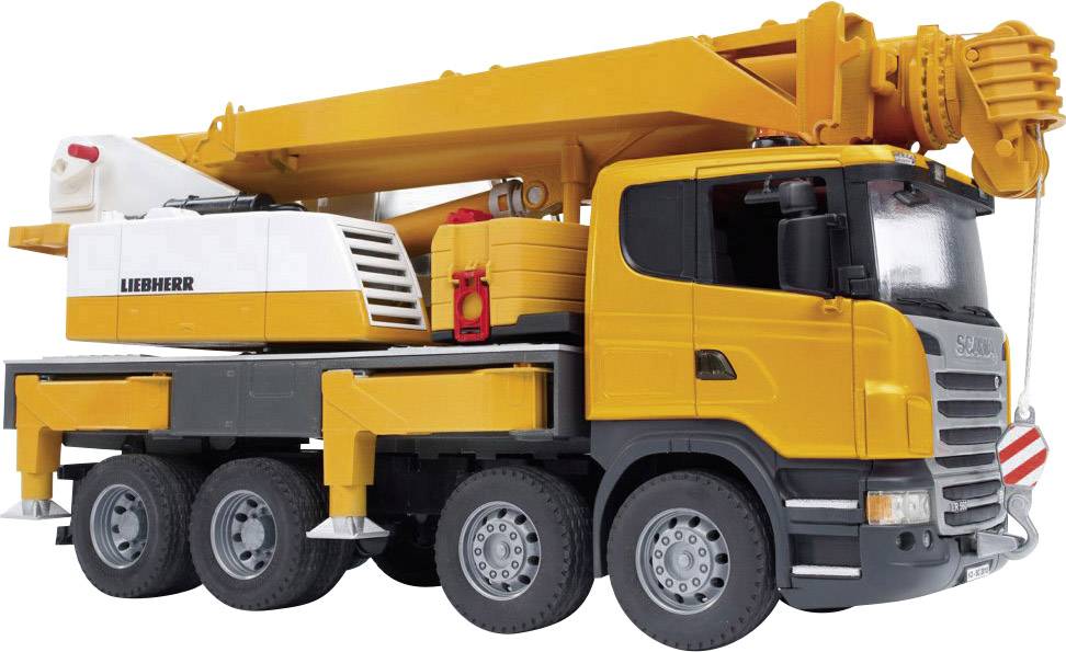 Bruder Scania R-Serie Liebherr Kran-LKW mit Licht und Sound Modul 3570