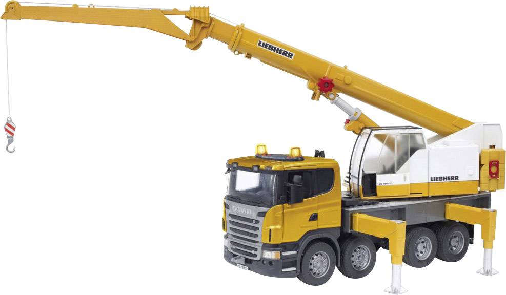 Bruder Scania R-Serie Liebherr Kran-LKW mit Licht und Sound Modul 3570