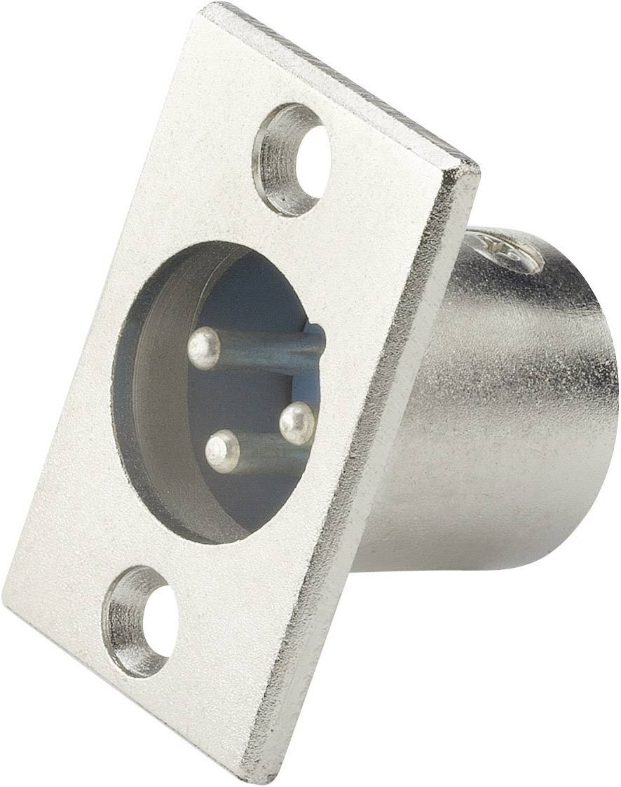 Connecteur XLR mâle à encastrer Modèle en nickel Paccs