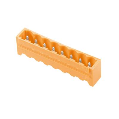 Bloc de connexion électrique orange avec six bornes à vis, utilisé pour le raccordement sécurisé des câbles dans les installations électriques.