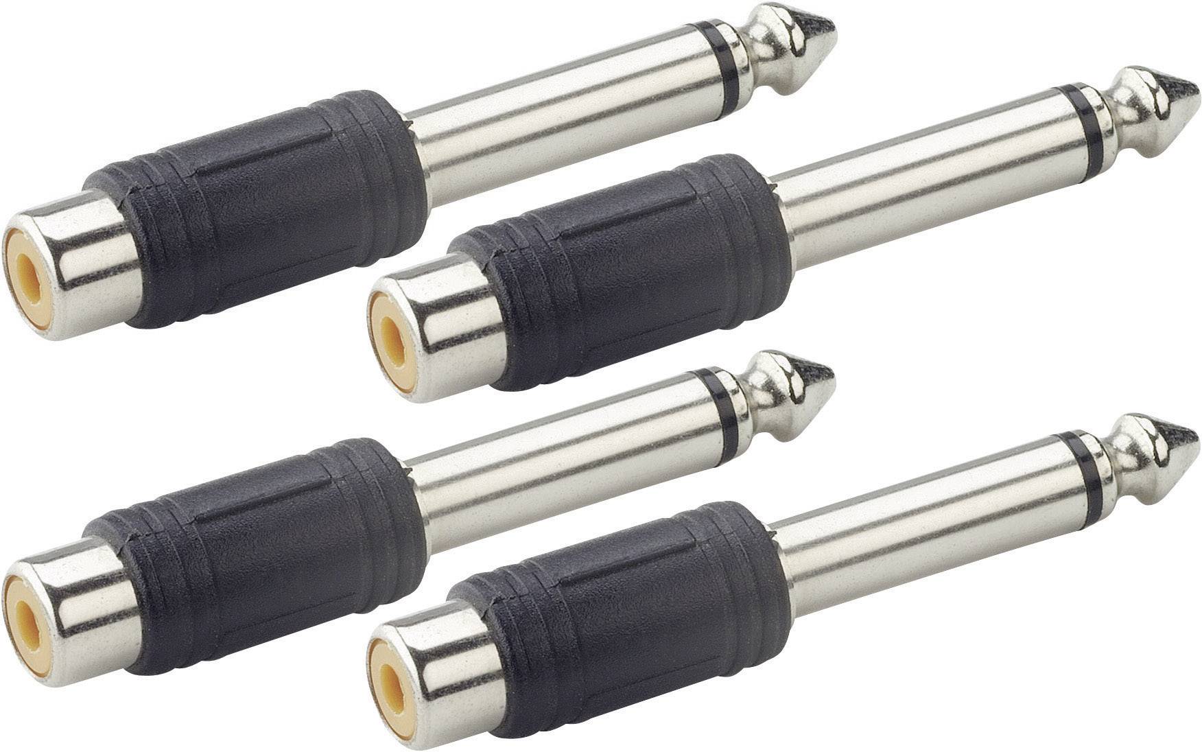 Paccs audio Adaptateur [1x Jack mâle 6.35 mm - 1x Cinch-RCA femelle] argent