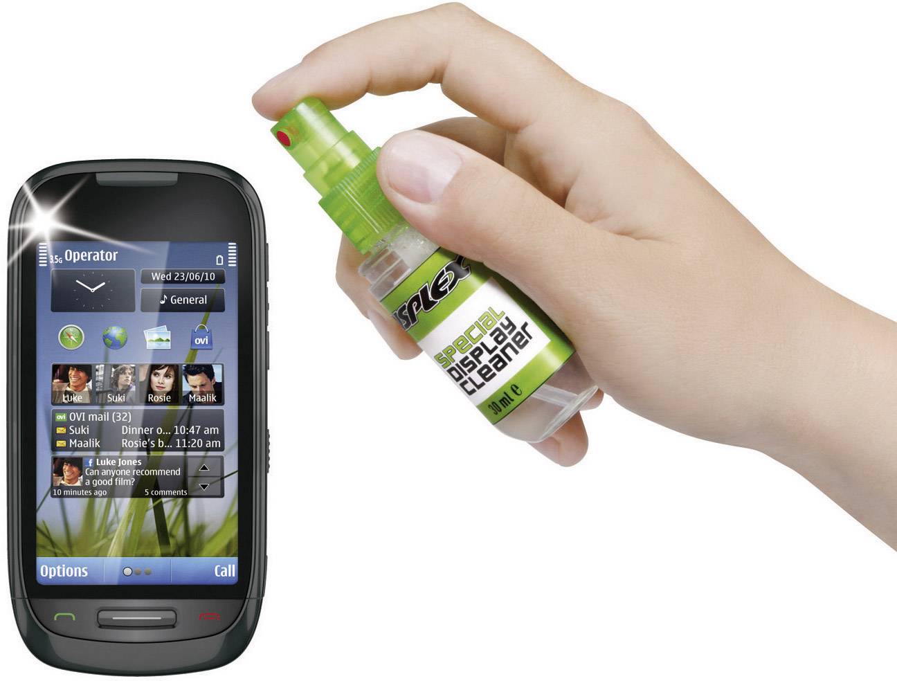 Kit de nettoyage écran tactile : gel + tissu microfibre Displex