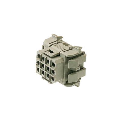 Un connecteur électrique rectangulaire à plusieurs points de connexion, probablement destiné à des applications industrielles ou techniques.