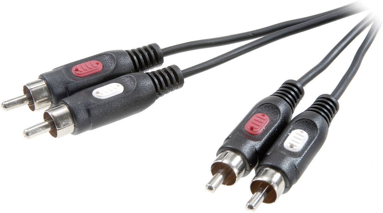 Câble audio Speaka 2x RCA 10 m SpeaKa Professional SP-7870624 [2x Cinch-RCA mâle - 2x Cinch-RCA mâle] 10.00 m noir