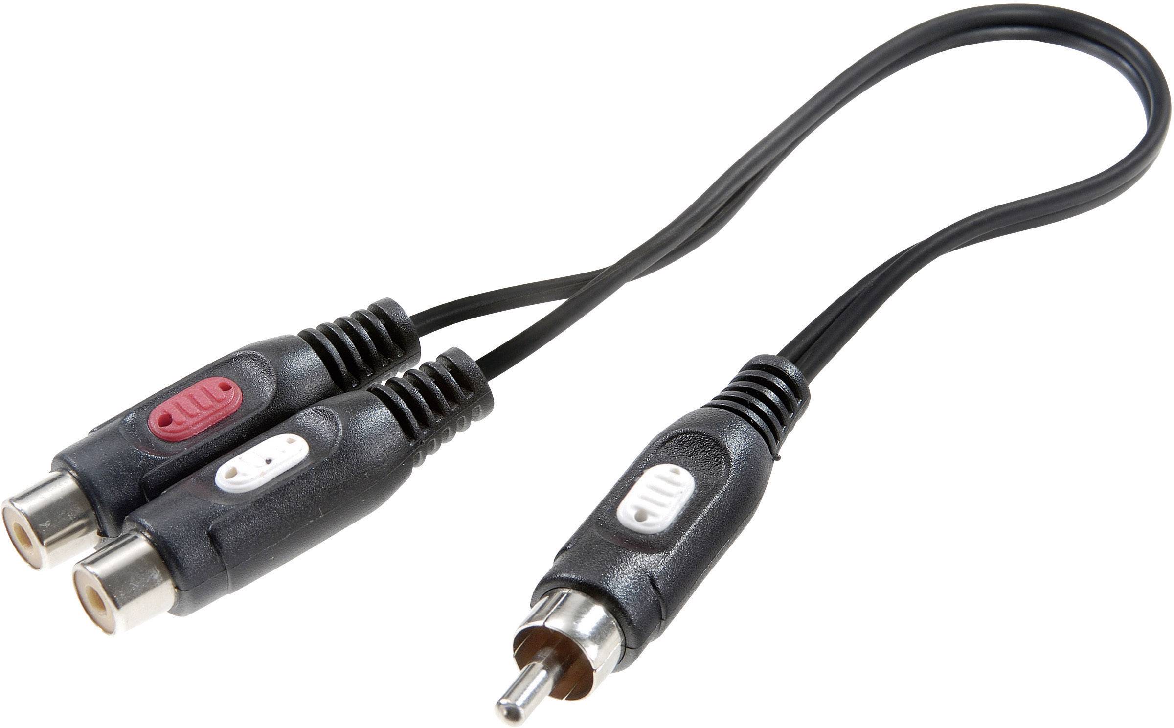 SpeaKa Professional SP-7869820 Cinch-RCA audio Adaptateur Y [1x Cinch-RCA mâle - 2x Cinch-RCA femelle] noir