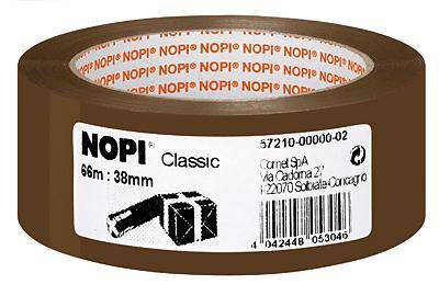 Bande d'emballage Nopi 57210-00000-04 marron (L x l) 66 m x 38 mm acrylique