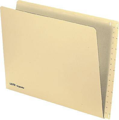 Un classeur beige Leitz portant l'inscription 'organizer'.