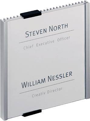 Durable Plaque de porte INFO SIGN - 4802 (l x H) 149 mm x 148.5 mm métallique, argent 480223