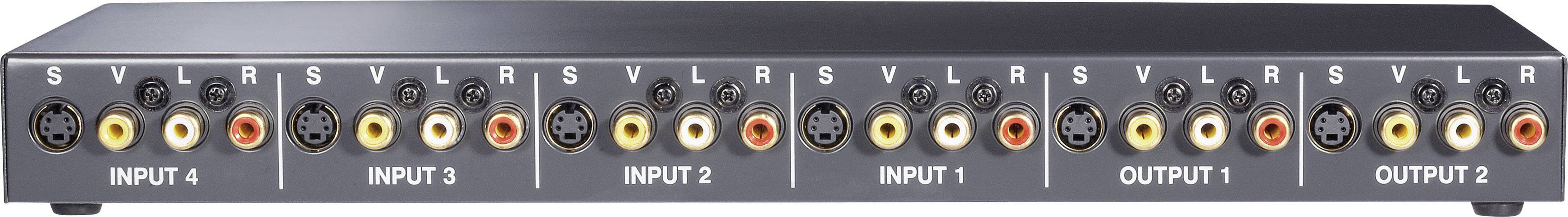 SpeaKa Professional 4x2 ports Switch composite, S-Video