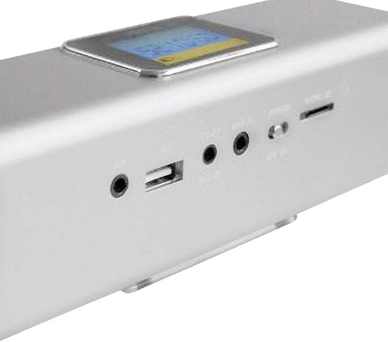 Enceinte portable 6 W Technaxx MusicMan MA Display Soundstation argent