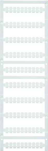 Une pièce de rechange en plastique transparent comportant des découpes symétriques rectangulaires disposées en plusieurs rangées. Elle semble modulaire.