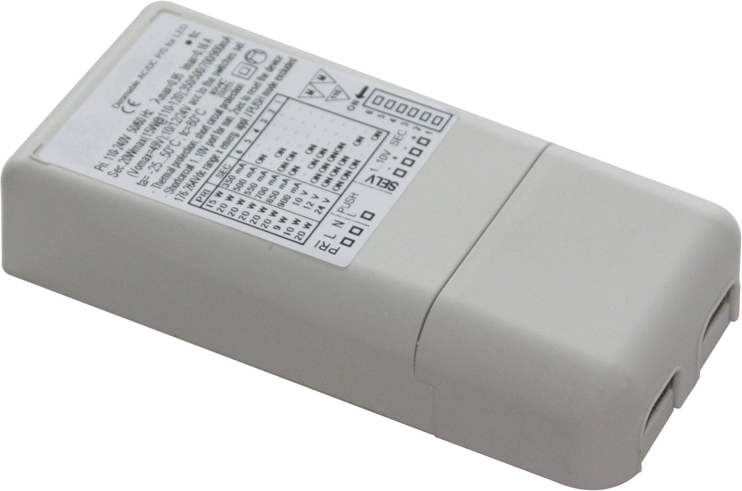Barthelme LED Converter Universal 20W Convertisseur LED 900 mA 43 V/DC réglable Tension de fonctionnement max.: 264 V/DC, 264 V/AC