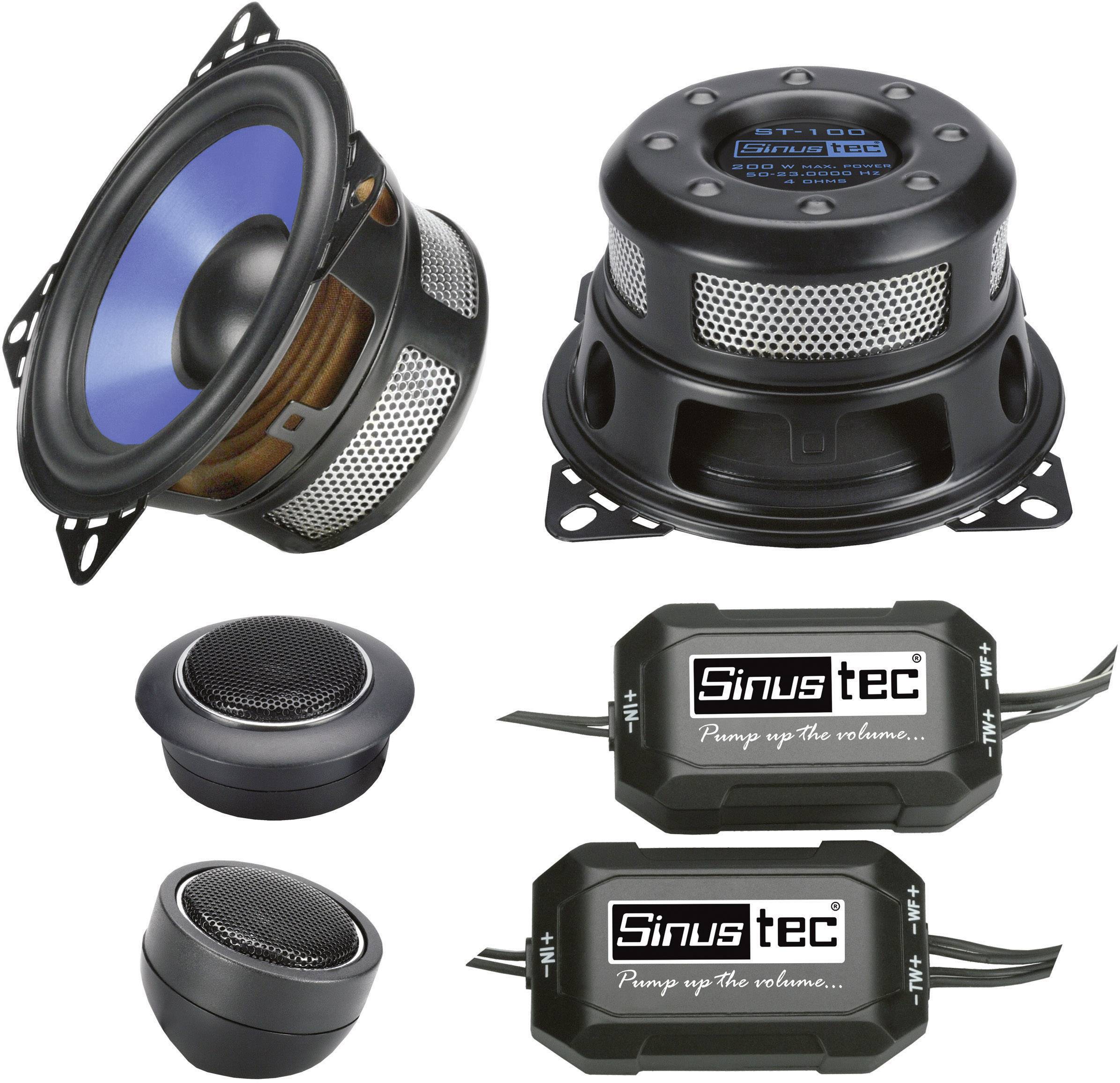 Set de haut-parleurs 2 voies à encastrer 200 W Sinustec ST-100