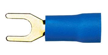 Sinuslive 10324 Cosse à fourche Ø du trou=2.5 mm partiellement isolé bleu 10 pc(s)