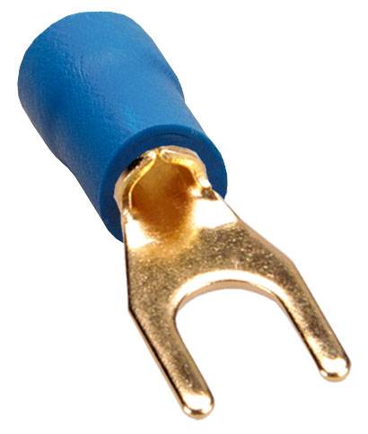 Sinuslive 10324 Cosse à fourche Ø du trou=2.5 mm partiellement isolé bleu 10 pc(s)