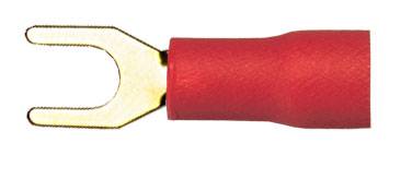 Sinuslive KSI-1,5 Cosse à fourche 1.50 mm² Ø du trou=1.5 mm partiellement isolé noir, rouge 10 pc(s)