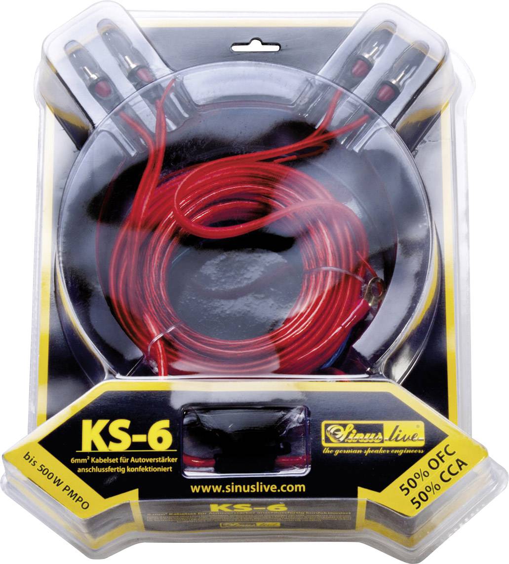 Set de connexion pour ampli HiFi auto Sinuslive KS-6