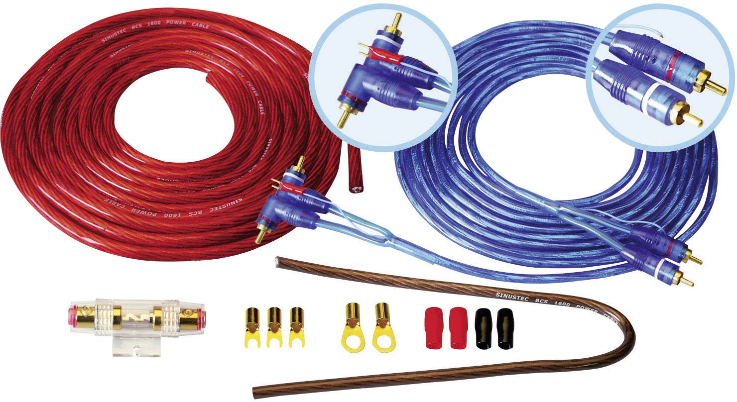 Set de connexion pour ampli HiFi auto Sinustec BCS-1600