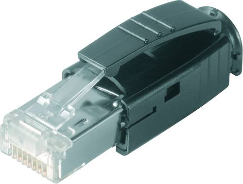 Connecteur de données pour capteurs/actionneurs Weidmüller IE-PS-RJ45-TH-BK 1963590000 mâle, droit 10 pc(s)