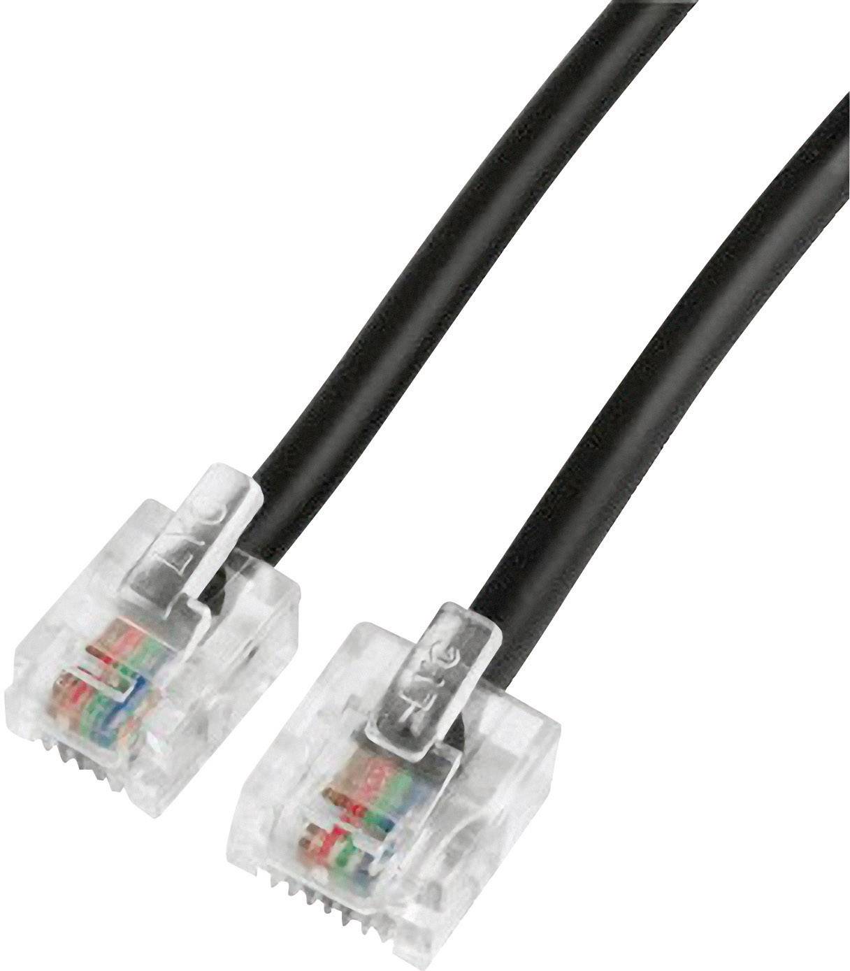 Câble de raccordement RJ11, RJ45 RJ11 mâle 6P4C RJ45 mâle 8P4C 10.00 m