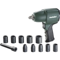 Metabo DSSW 360 Set 604118500 Visseuse à choc à air comprimé Logement d'outil: carré 1/2" (12,5 mm) Couple (max.): 360 Nm Metabo DSSW 360 Set 604118500 Visseuse à choc à air comprimé Logement d'outil: carré 1/2" (12,5 mm) Couple (max.): 360 Nm