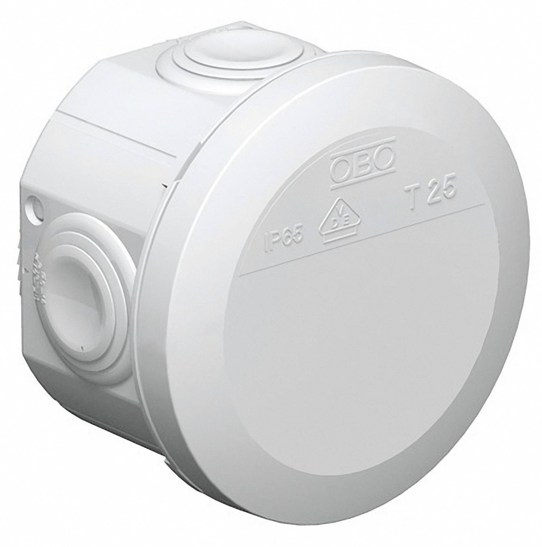 Boîte de dérivation OBO Bettermann 2007029K (Ø x H) 80 mm x 51 mm gris clair (RAL 7035) IP65 1 pc(s)