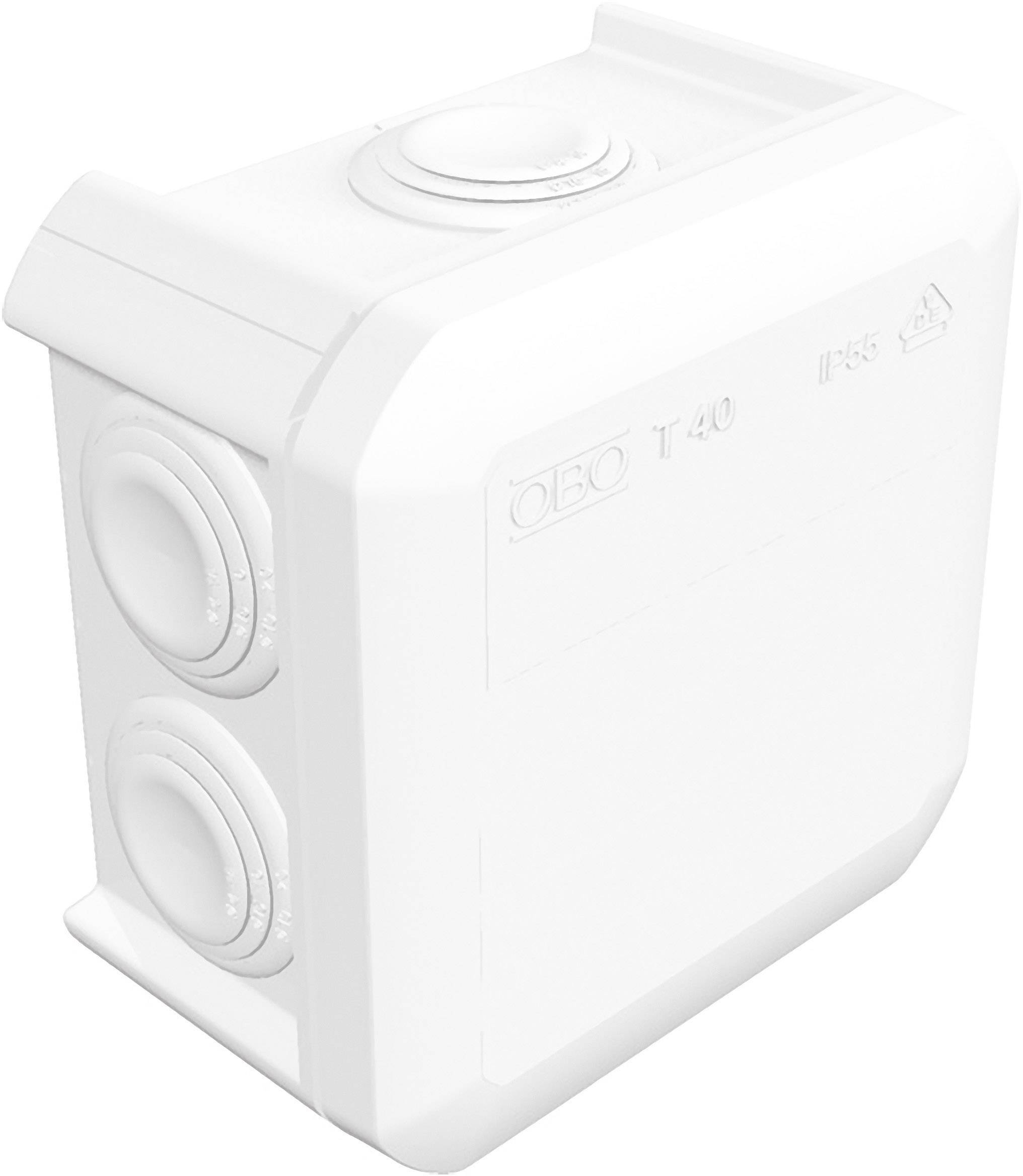 Boîte de dérivation OBO Bettermann 2007517K (L x l x H) 90 x 90 x 52 mm blanc pur (RAL 9010) IP55 1 pc(s)