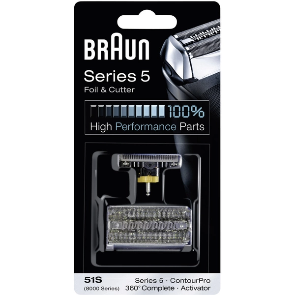 Grille de rasoir et bloc de lames Braun 51S argent Grille de rasoir et bloc de lames Braun 51S argent