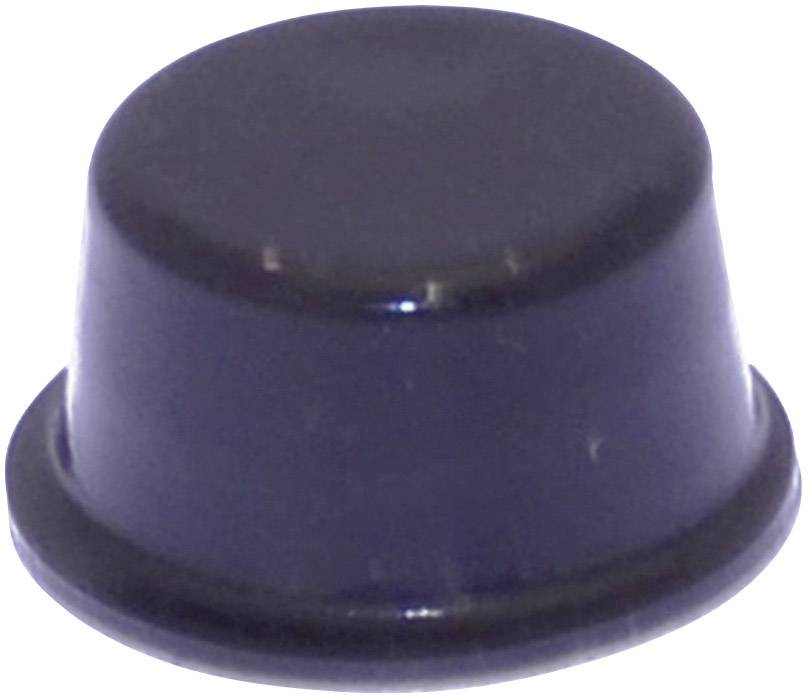Un pied cylindrique noir en plastique, probablement utilisé comme tampon en caoutchouc ou comme pied de meuble.