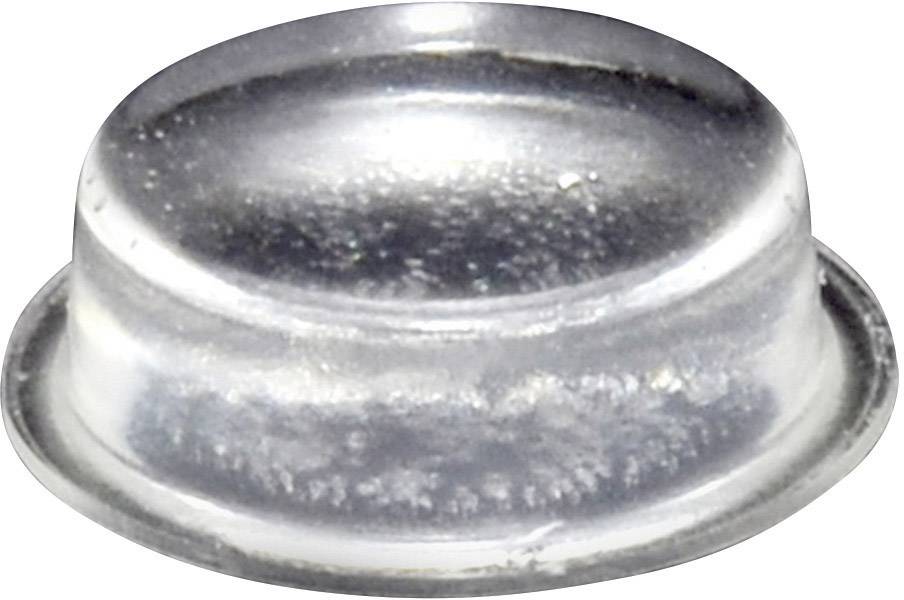 Une pile bouton en argent vue de côté.